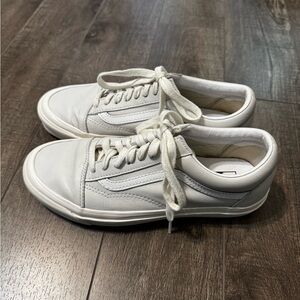 Vans leather Old Skool shoes - light grey size 9